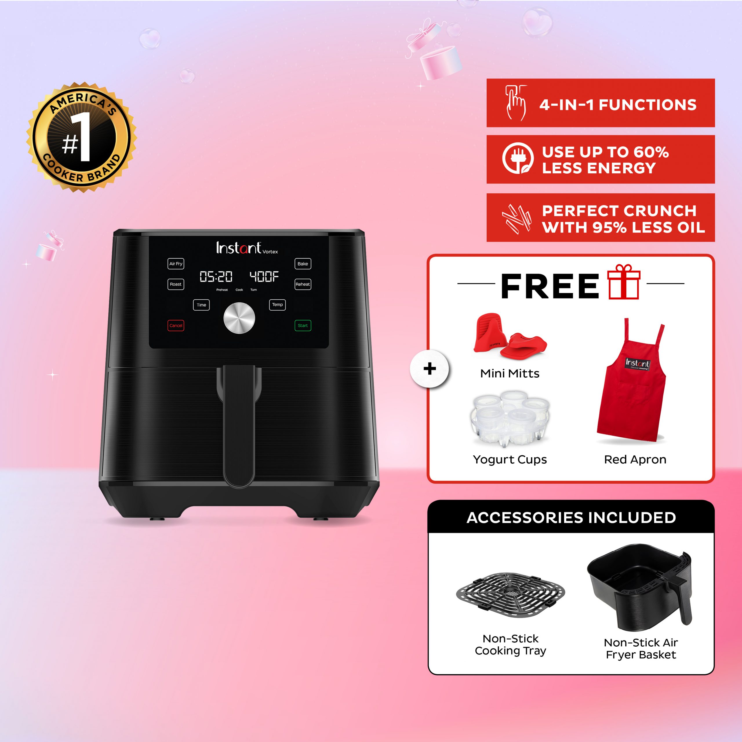 Instant vortex air fryer best sale 4 in 1 accessories